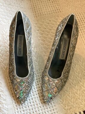Amanda Smith Bling Silver Heels